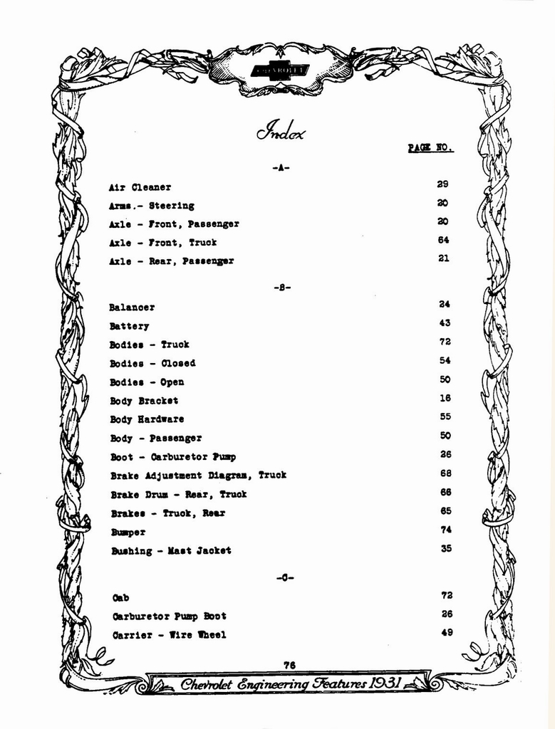 1931 Chevrolet Engineering Features Page 35
